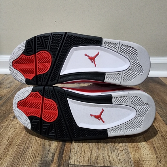 Nike Air Jordan 4 Red Cement 408452-161 Mens Sz 6y - 7y New - Picture 6 of 9